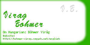 virag bohmer business card